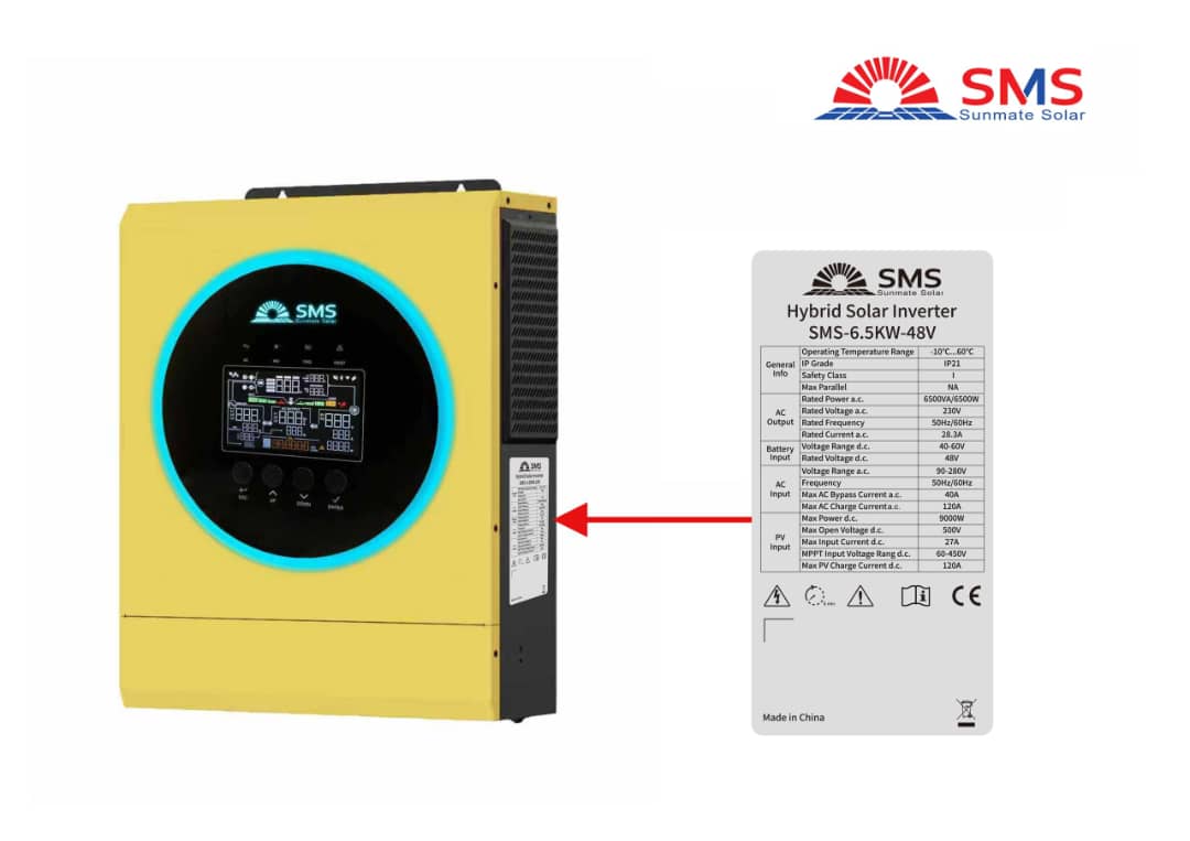 6.5kVA 48V SMS Hybrid Inverter